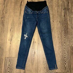 Planet Motherhood Maternity Jeans Women Medium Blue Denim Stretch Distressed